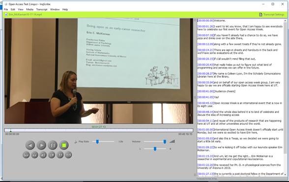Example of User-Generated Software: Inqscribe DIY software with media player Automatically creates captions from