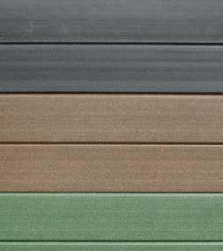 6 Colours NATURAL AND INDIVIDUAL ANTHRACITE BLACK BROWN WPC profi les WPC stands for wood polymer composite.