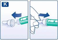 Turning the dose selector will not inject insulin. J Keep the push-button fully depressed and let the needle remain under the skin for at least 6 seconds. This will make sure you get the full dose.