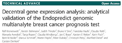 Expression-based tests (EndoPredict and PROSIGNA) EP (0-15) SD (from RNA)