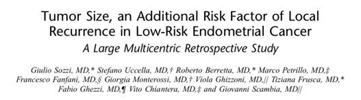 Other considerations Tumour size >25mm was a risk factor for local recurrence