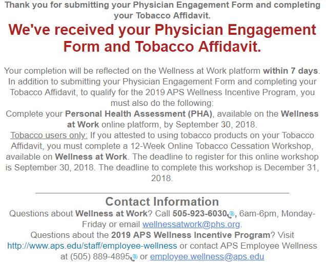 10 This is the screen you will see once you have successfully uploaded your Physician Engagement Form and completed your Tobacco Affidavit.