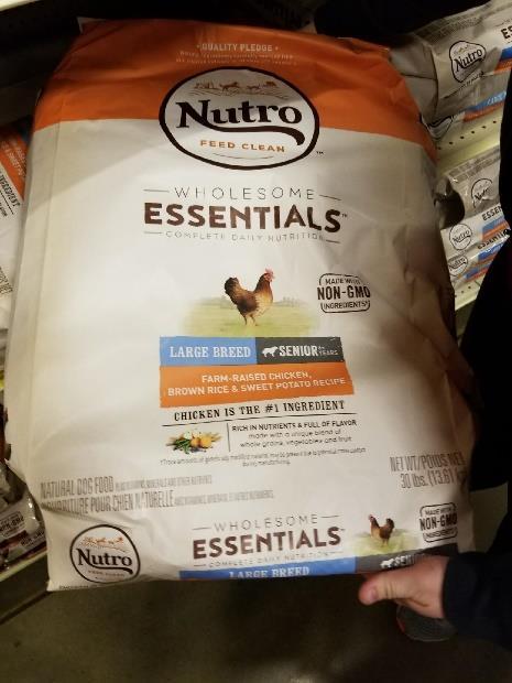 Nutro WholeSome Essentials Large Breed/Senior $1.