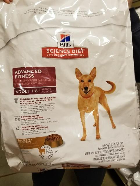 Science Diet Adult Advanced Fitness (This is what I currently feed my dogs) $1.