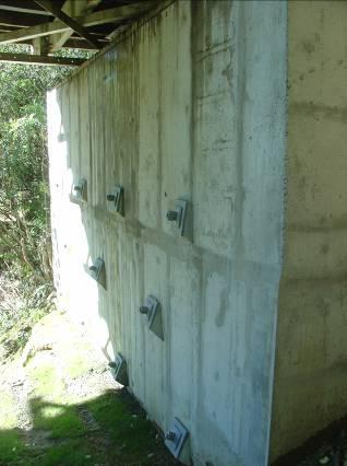 period as low as 50 years. The cast in situ concrete abutment walls were also vulnerable to large displacements in 250 to 300 year return period earthquake shaking.
