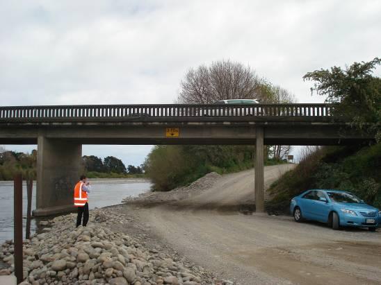 The two lane bridge spans approximately 208 m across the Otaki River, see Figure 6. The site is underlain by recent alluvial deposits, comprising well sorted flood plain gravels, cobble and boulders.