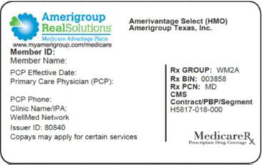 Coordination (HMO SNP): H5817-024 The member ID cards represented on this page are