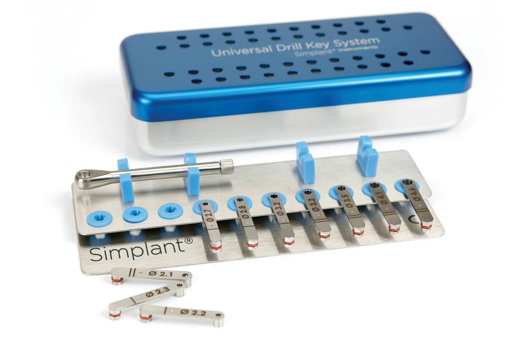 6 mm Selecting a range of Universal Drill keys: regular platform and wide platform Complete LongStop Drill System The Complete LongStop Drill System is delivered in two Simplant instruments boxes.