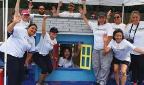 for up to 40 volunteers to participate in Playhouse Build Day Group photo opportunity on-site Recognition in annual report Mention on social media outlets Mention in newsletter (distribution 40,000)