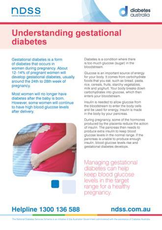 Understanding gestational diabetes factsheet