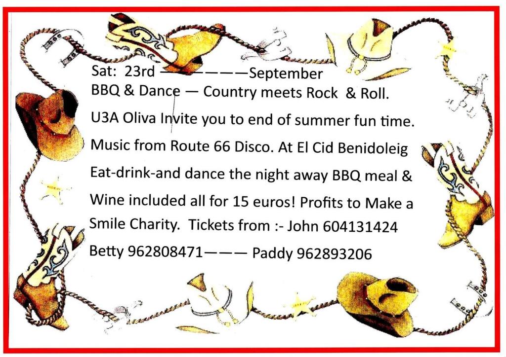 Country Meets Rock and Roll U3A Line Dancers event New Group