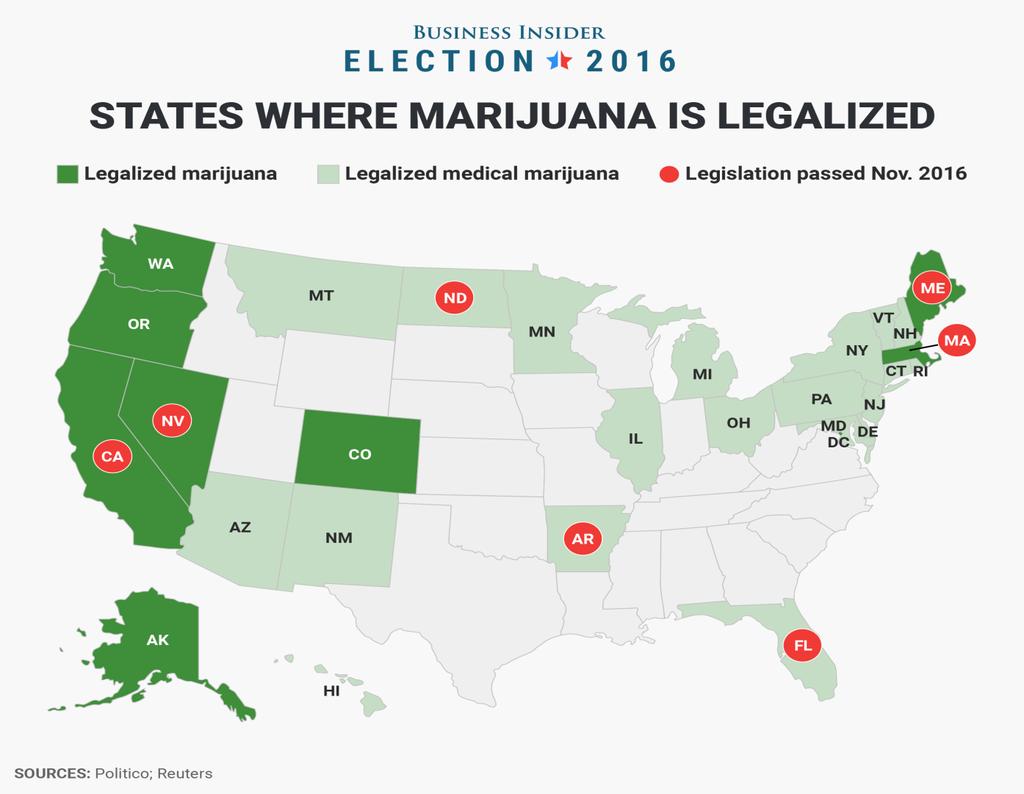USA Marijuana States 28 States have Medical