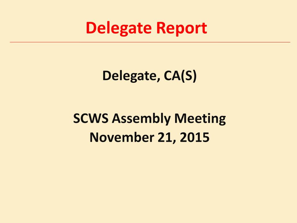 Just as the World Service Conference is a continuing conversation that started 55 years ago, the November Delegate report is a continuing report of information and updates first brought to you in May
