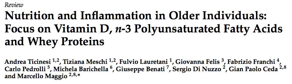 After the analysis, we conclude that there is sufficient evidence for an anti-inflammatory effects in aging only for n-3