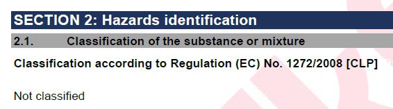 GHS implementation in Europe GHS UN SDS Content (Sections,