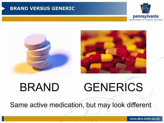 What is the difference between brand name medication and generic medication? Brand name medications are typically the original medication made by the first company to invent the medication.