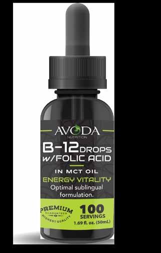 B-12 w/ FOLIC ACID ENERGY VITALITY B-12 with folic acid is suspended in MCT Oil for the most optimal sublingual formulation. SHAKE WELL BEFORE EACH USE. Experience real energy vitality.