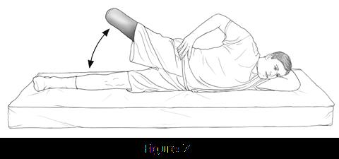 Exercise 8: Hip abduction Lie on your non-operative side.