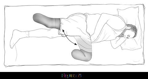 Repeat. (See figure 7) Exercise 9: Hip extension Lie on your non-operative side.