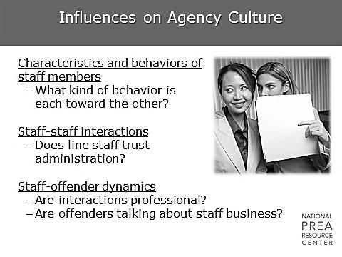 Culture is influenced by major events in the history of the agency. Our agency s culture is particularly influenced by Culture is influenced by staff perception of the hiring process.