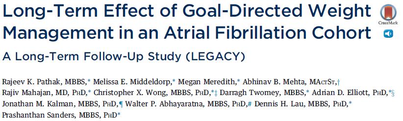 Atrial fibrillation and obesity 355 patients with Pa or Ps AFib and BMI