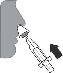 5. Spray half (1 ml) up one nostril and half up the other nostril.