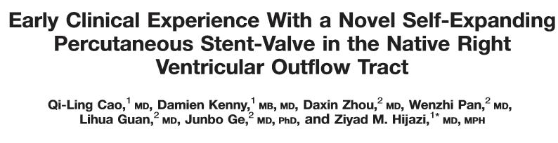 Venus P-Valve Published data: Catheterization and Cardiovascular