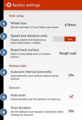 App settings 5 6 7 6 8 7 Diameter of your usual rear bike wheel.