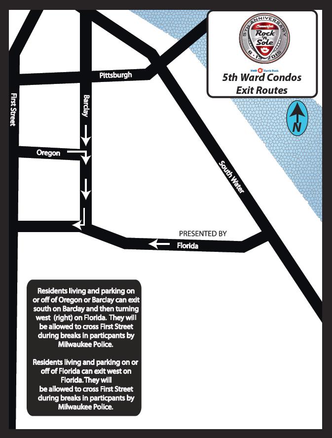 Florida Street - RESTRICTED 6:30 am - 8:00 am Restricted from S. Water St. to 2 nd St. NOTE: Residents living and parking on or off of Florida Street can exit west on Florida Street.