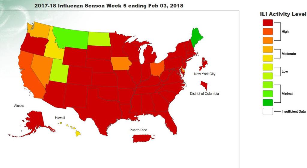 2017-18 Influenza Season Peak Activity