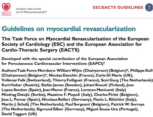 ojoint Cardiology (ESC) and Cardiac Surgery (EACTS) o25 members from 13 European countries 9 non interventional cardiologists, 8
