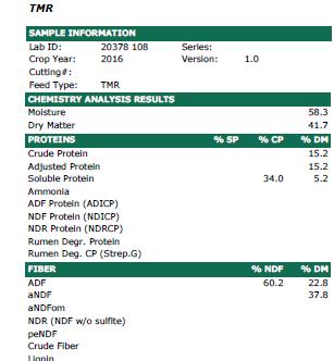 Forage Analyses: Dry Matter Crude Protein Forage Analyses: Protein Most common measurement of protein CP =