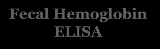Fecal Hemoglobin ELISA Fecal Hemoglobin ELISA Immuno-detection of human hemoglobin in stool Independent of