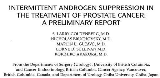 A feasibility study 47 locally advanced or metastatic disease 8 of whom had progression following radiation therapy Goldenberg et al Urology 1995 45 (5) 839-45 An