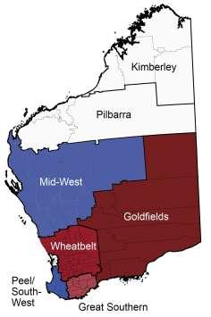 Prostate Great Southern, Mid-west, Wheatbelt, Goldfields and South-west