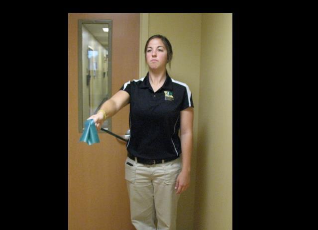 Thera-bands Forward Flexion Begin with arm straight, at your side.