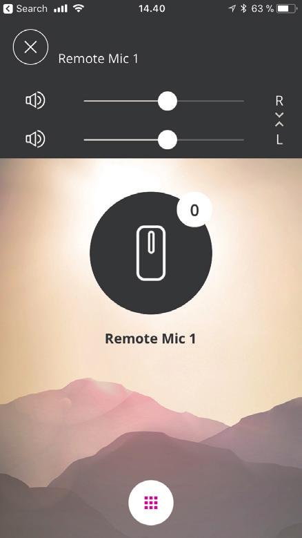 Listening to the Remote Microphone (requires ConnectClip) Remote Mic icon will appear first, and change to an X once selected. Select Program Touch the active program to open the program selector ().