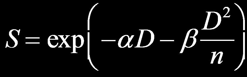 LINEAR-QUADRATIC FORMULA S represents the fraction of cells surviving irradiation to a dose