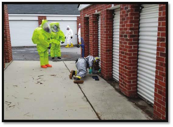 In situations involving gross fentanyl contamination, where exposure risks are high, Level A PPE (worn by specially