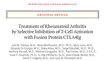 Effective for treatment of rheumatoid arthritis T cell-mediated