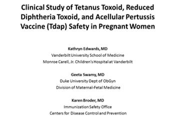Active Evaluation: Evaluating Safety of Tdap During Every Pregnancy Active evaluation