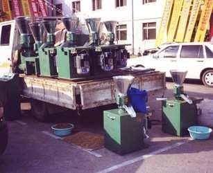 If some money is available, the next useful equipment is a small pelleting machine.