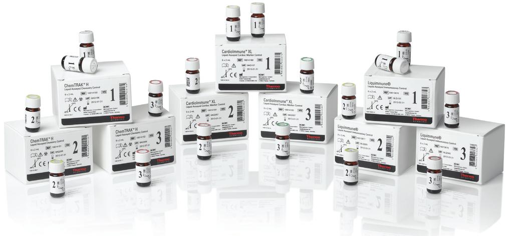 Thermo Scientific MAS Qality Control Soltions for Vista MAS chemtrak H Part Nmber Level Bottles & Size Storage & Stability Matrix 10014150 1 6 x 2 ml 30 month shelf life @ -25 to -15 ºC 10014151 2