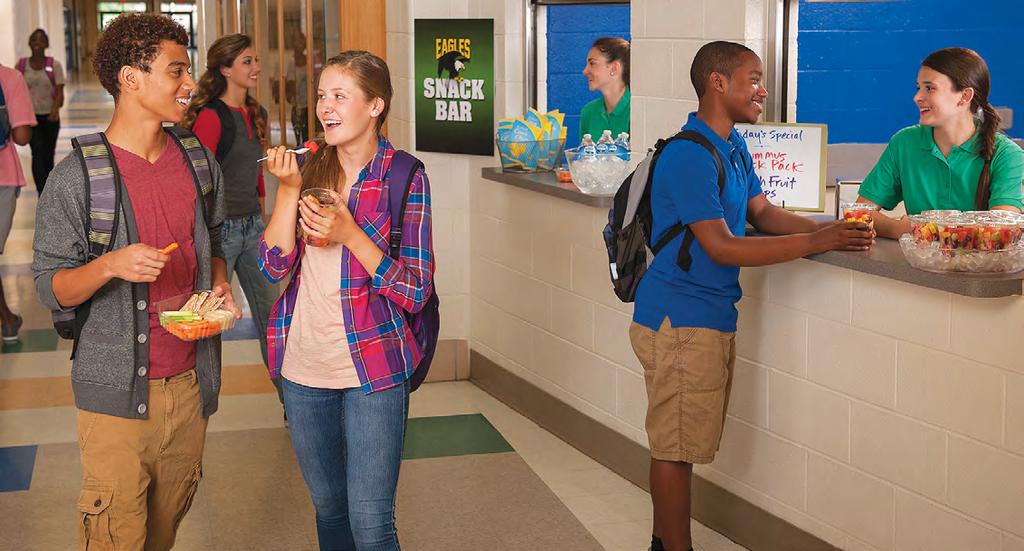 Which food and beverages sold at school need to meet the Smart Snacks Standards?