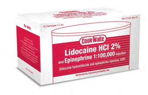 Lidocaine Lidocaine HCl 2% and Epinephrine 1:100,000 Injection (lidocaine hydrochloride and epinephrine injection, P) Lidocaine HCI 2% and Epinephrine 1:50,000 Injection (lidocaine hydrochloride and