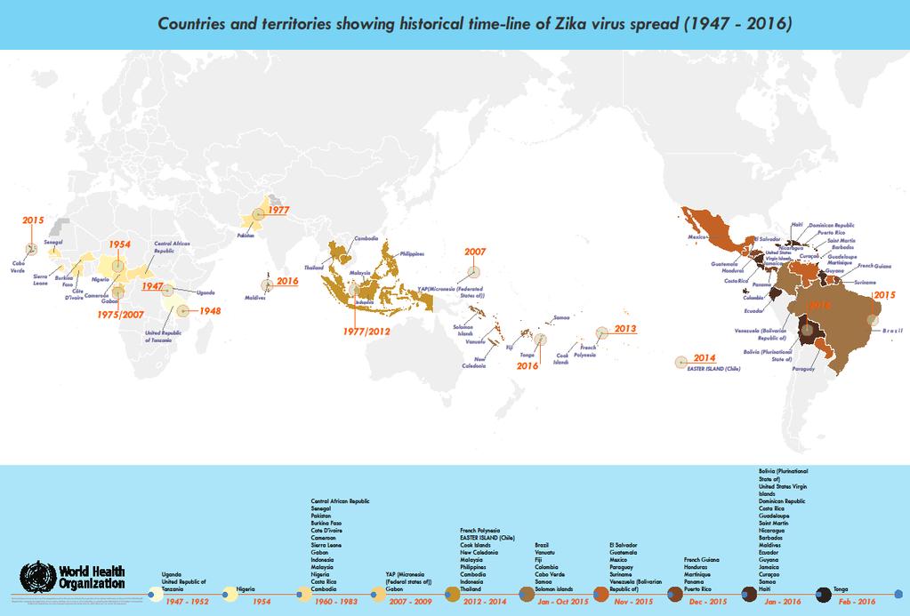 Zika virus 1947-2016 Yap Island 2007