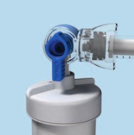 Use slow, controlled turning movements on the mixer handle to fill the syringe.