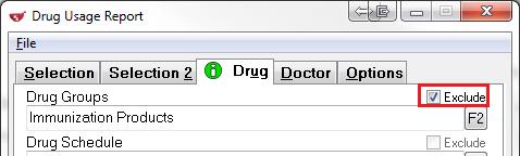 Repeat steps 2-4 for each drug group you want included in the report.