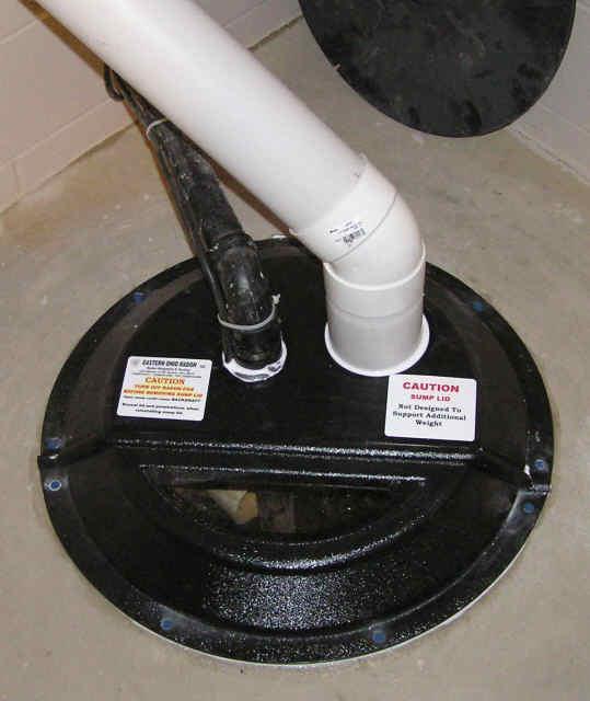 Radon Mitigation Sump-hole depressurization sump capped and sealed, variation of sub-slab depressurization Drainage system depressurization homes with