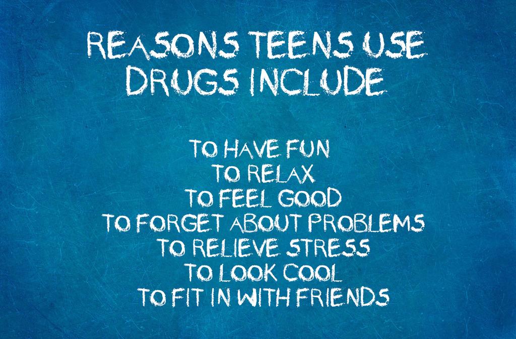 why teens use drugs Teens try alcohol or other drugs for a number of reasons that are influenced by several factors.